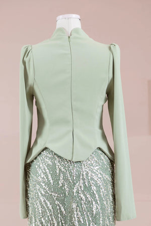 Simera Tesettür Abiye - FioraofDress - tesettur - abiye - Yağ Yeşili - 38 - hijab - evening - dress