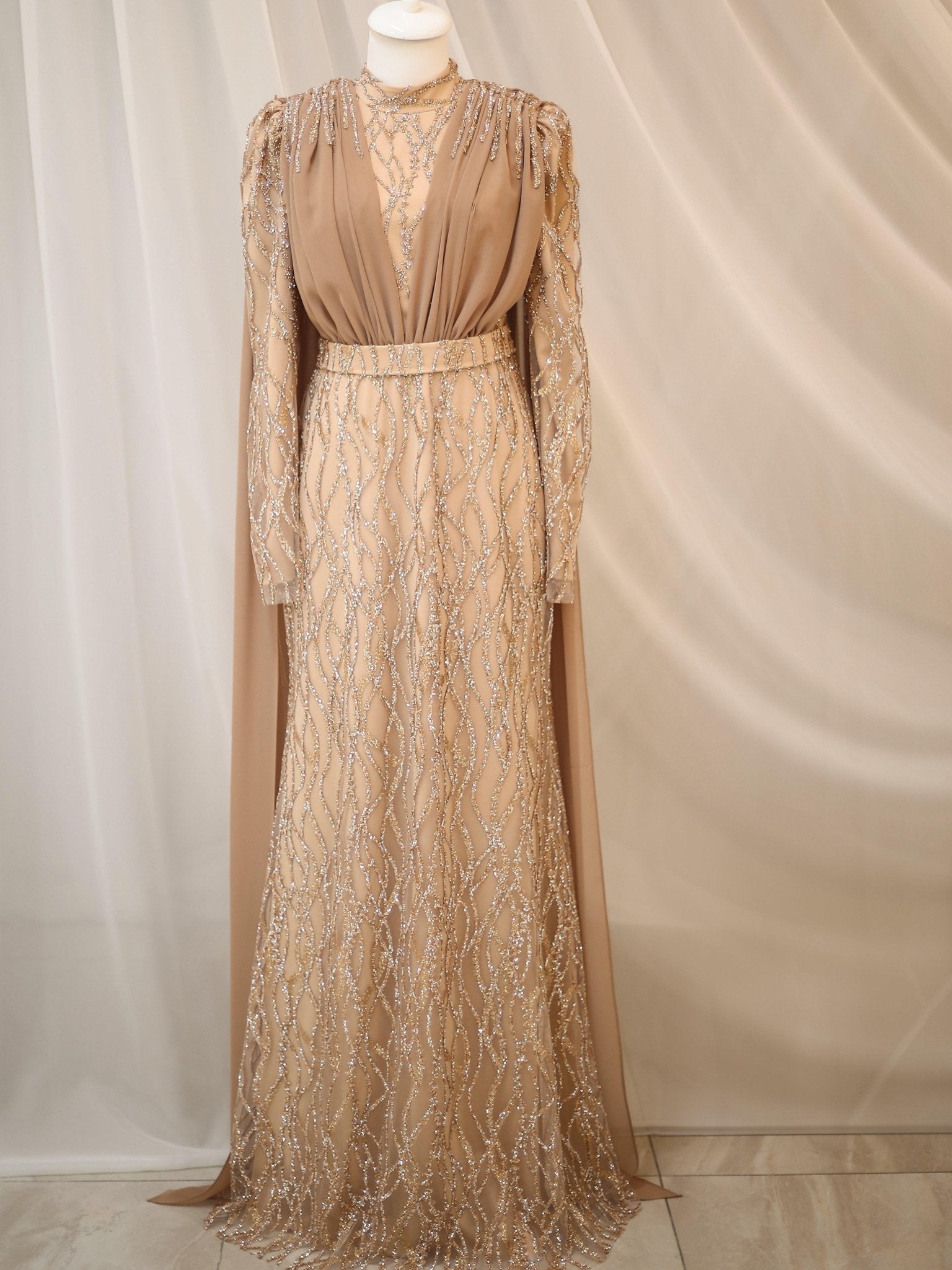 Sofia Tesettür Abiye - FioraofDress - tesettur - abiye - 48 - Bakır - hijab - evening - dress