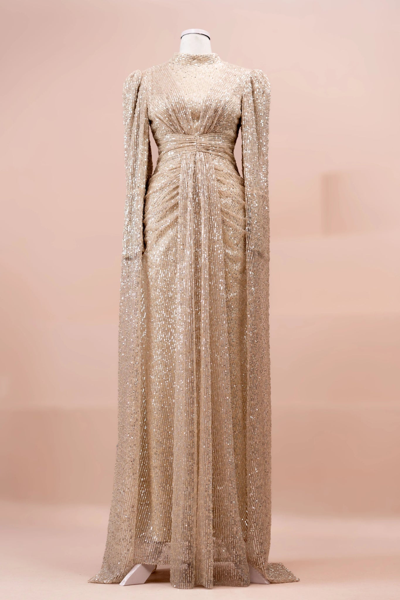 Solea Tesettür Abiye - FioraofDress - tesettur - abiye - krem - 38 - hijab - evening - dress