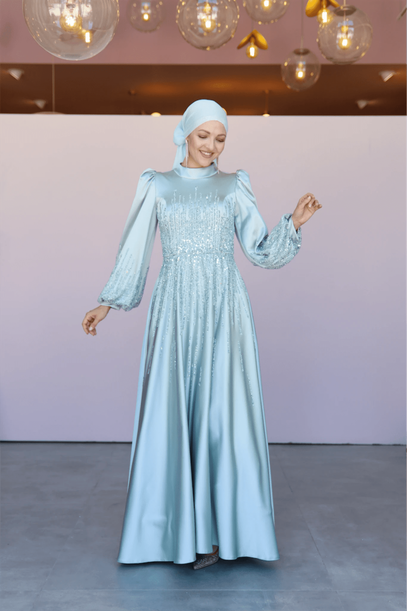 Su Tesettür Abiye - FioraofDress - tesettur - abiye - 44 - bebe - mavisi - hijab - evening - dress