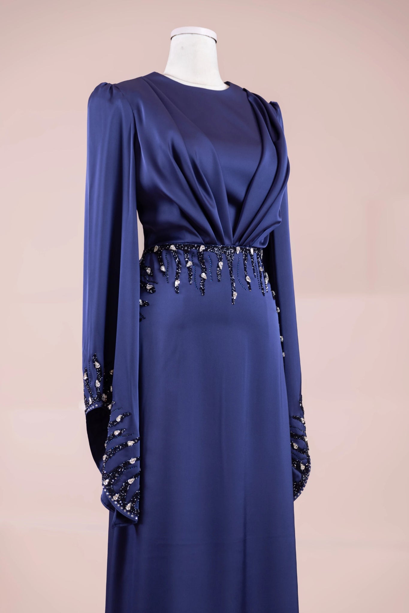 Sue Tesettür Abiye - FioraofDress - tesettur - abiye - LACİVERT - 38 - hijab - evening - dress