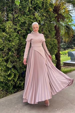 Süeda Tesettür Abiye - FioraofDress - tesettur - abiye - 44 - Gül Kurusu - hijab - evening - dress