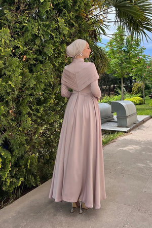 Süeda Tesettür Abiye - FioraofDress - tesettur - abiye - 44 - Gül Kurusu - hijab - evening - dress