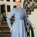 Sultan Tesettür Abiye - FioraofDress - tesettur - abiye - İNDİGO - 36 - hijab - evening - dress