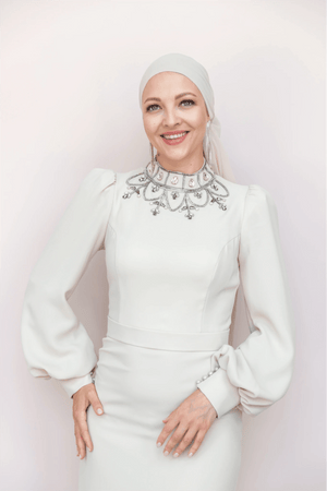 Taçmahal Tesettür Abiye - FioraofDress - tesettur - abiye - 46 - BEJ - hijab - evening - dress