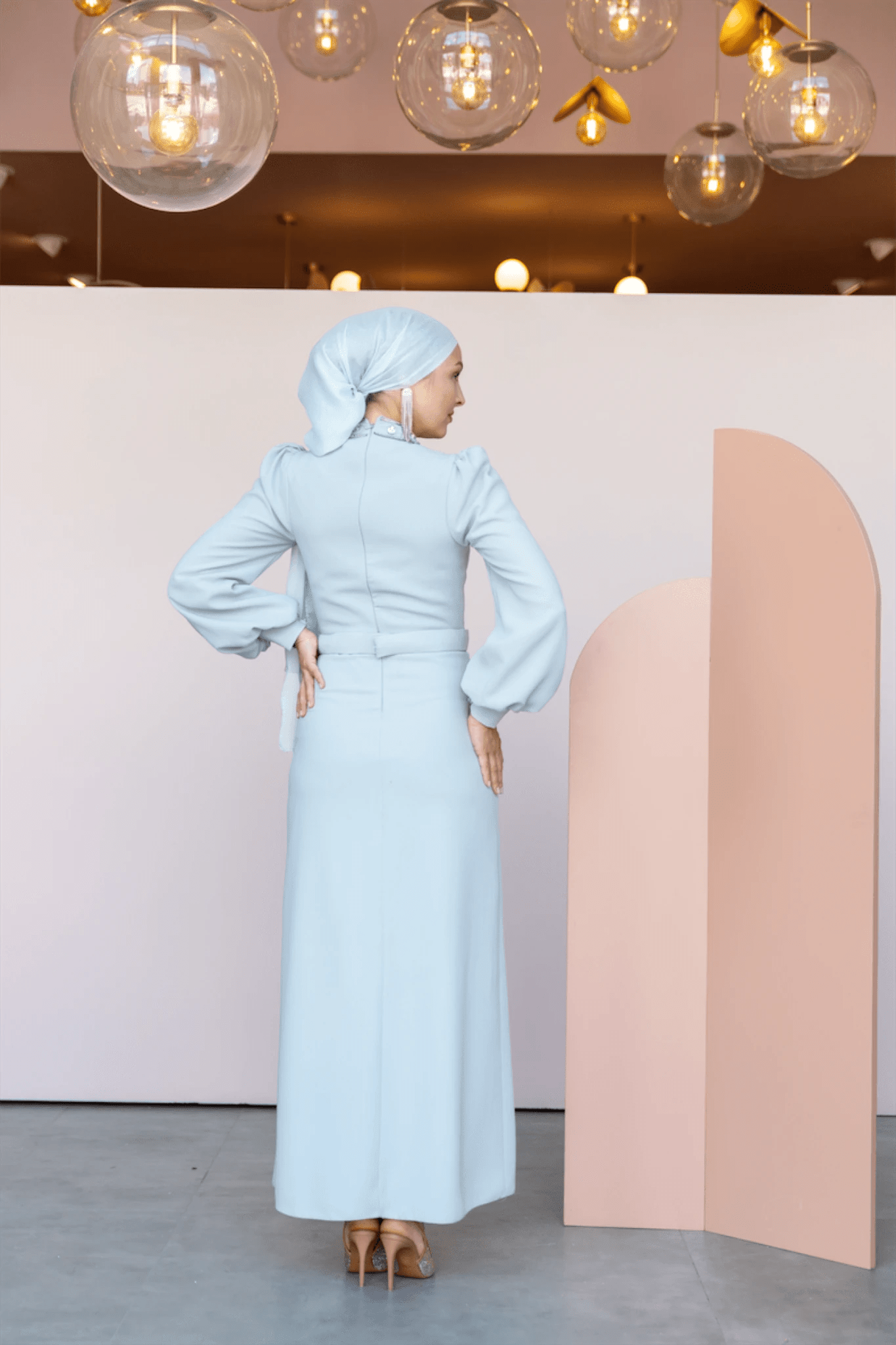 Taçmahal Tesettür Abiye - FioraofDress - tesettur - abiye - 46 - Mavii - hijab - evening - dress