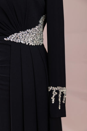 Tasha Tesettür Abiyesar - FioraofDress - tesettur - abiye - Siyahh - 38 - hijab - evening - dress