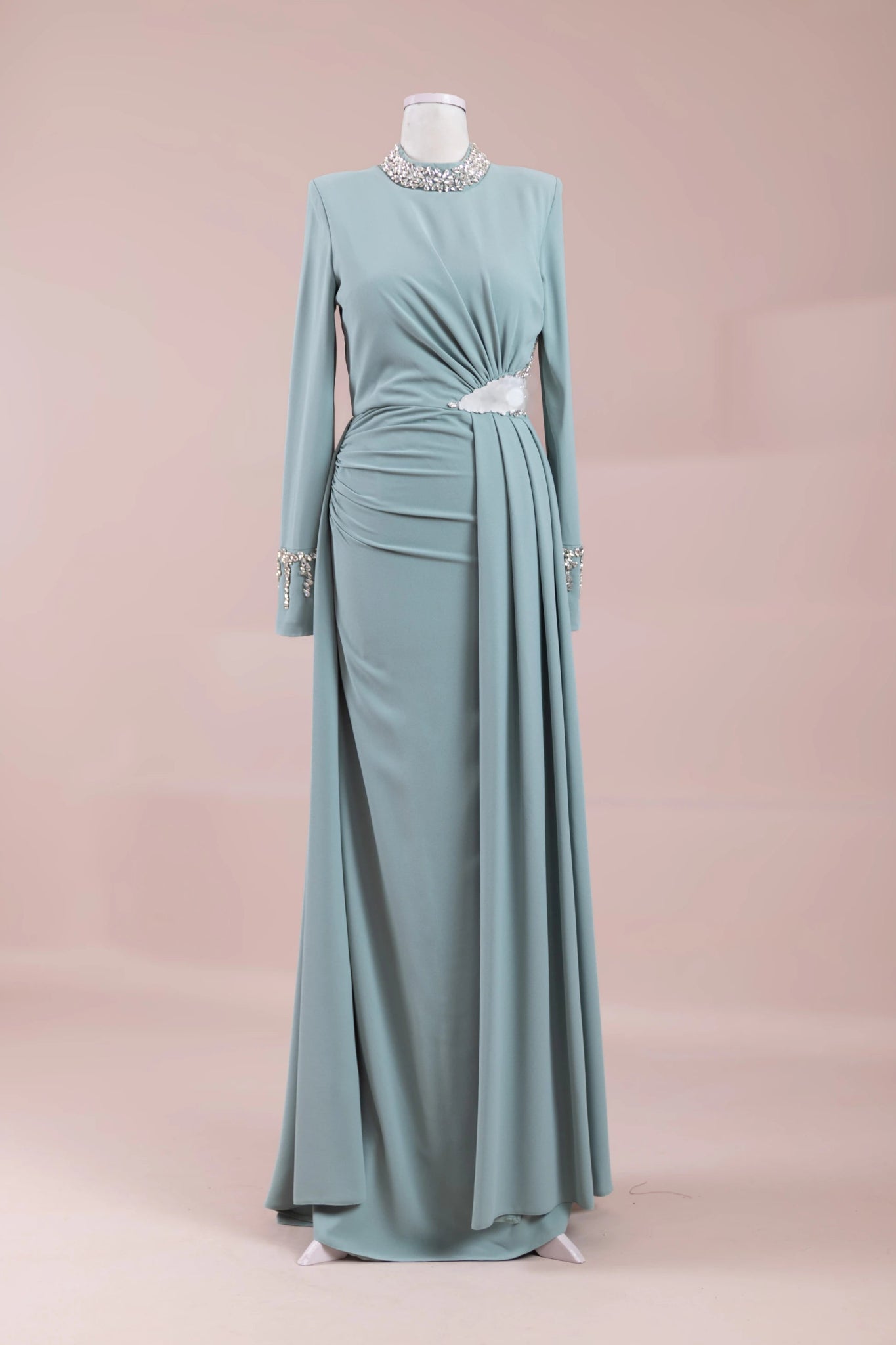 Tasha Tesettür Abiyesar - FioraofDress - tesettur - abiye - mint - 38 - hijab - evening - dress
