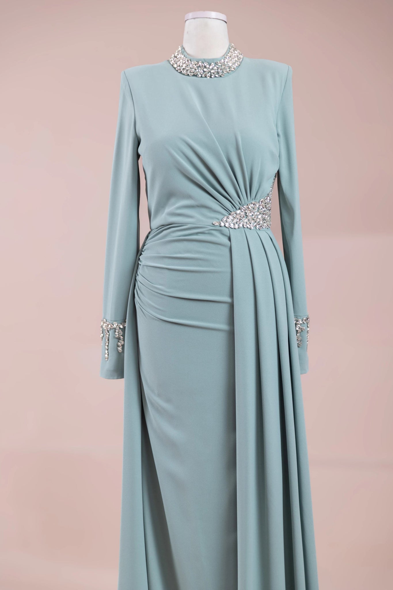 Tasha Tesettür Abiyesar - FioraofDress - tesettur - abiye - mint - 38 - hijab - evening - dress