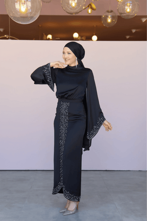 Thai Tesettür Abiye - FioraofDress - tesettur - abiye - 44 - Siyahh - hijab - evening - dress