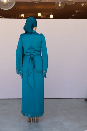 Thai Tesettür Abiye - FioraofDress - tesettur - abiye - 44 - PETROL - hijab - evening - dress