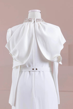 Tilu Tesettür Abiye - FioraofDress - tesettur - abiye - Beyaz - 38 - hijab - evening - dress