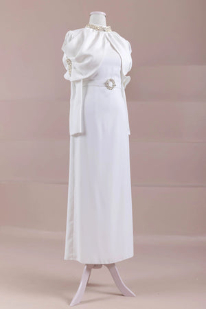 Tilu Tesettür Abiye - FioraofDress - tesettur - abiye - Beyaz - 38 - hijab - evening - dress