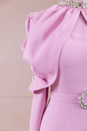 Tilu Tesettür Abiye - FioraofDress - tesettur - abiye - PEMBE - 38 - hijab - evening - dress