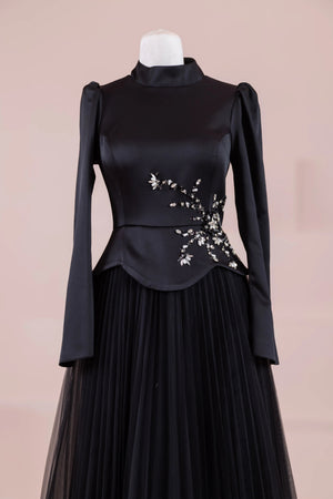 Tuéra Tesettür Abiye - FioraofDress - tesettur - abiye - Siyahh - 36 - hijab - evening - dress