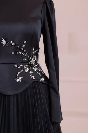 Tuéra Tesettür Abiye - FioraofDress - tesettur - abiye - Siyahh - 36 - hijab - evening - dress