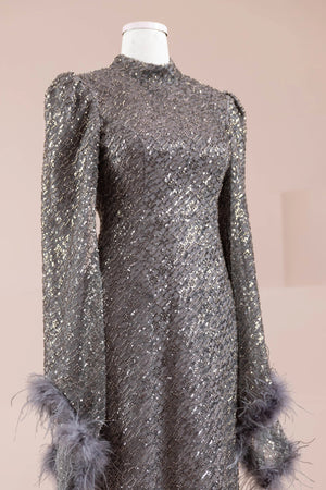 Tula Tesettür Abiye - FioraofDress - tesettur - abiye - gri - 38 - hijab - evening - dress