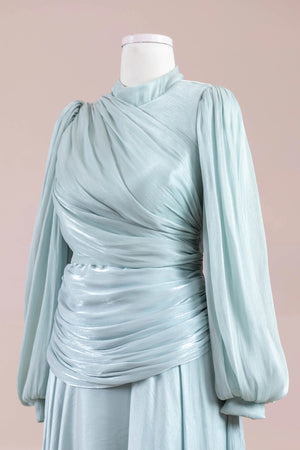 Vela Tesettür Abiye - FioraofDress - tesettur - abiye - mint yeşili - 38 - hijab - evening - dress