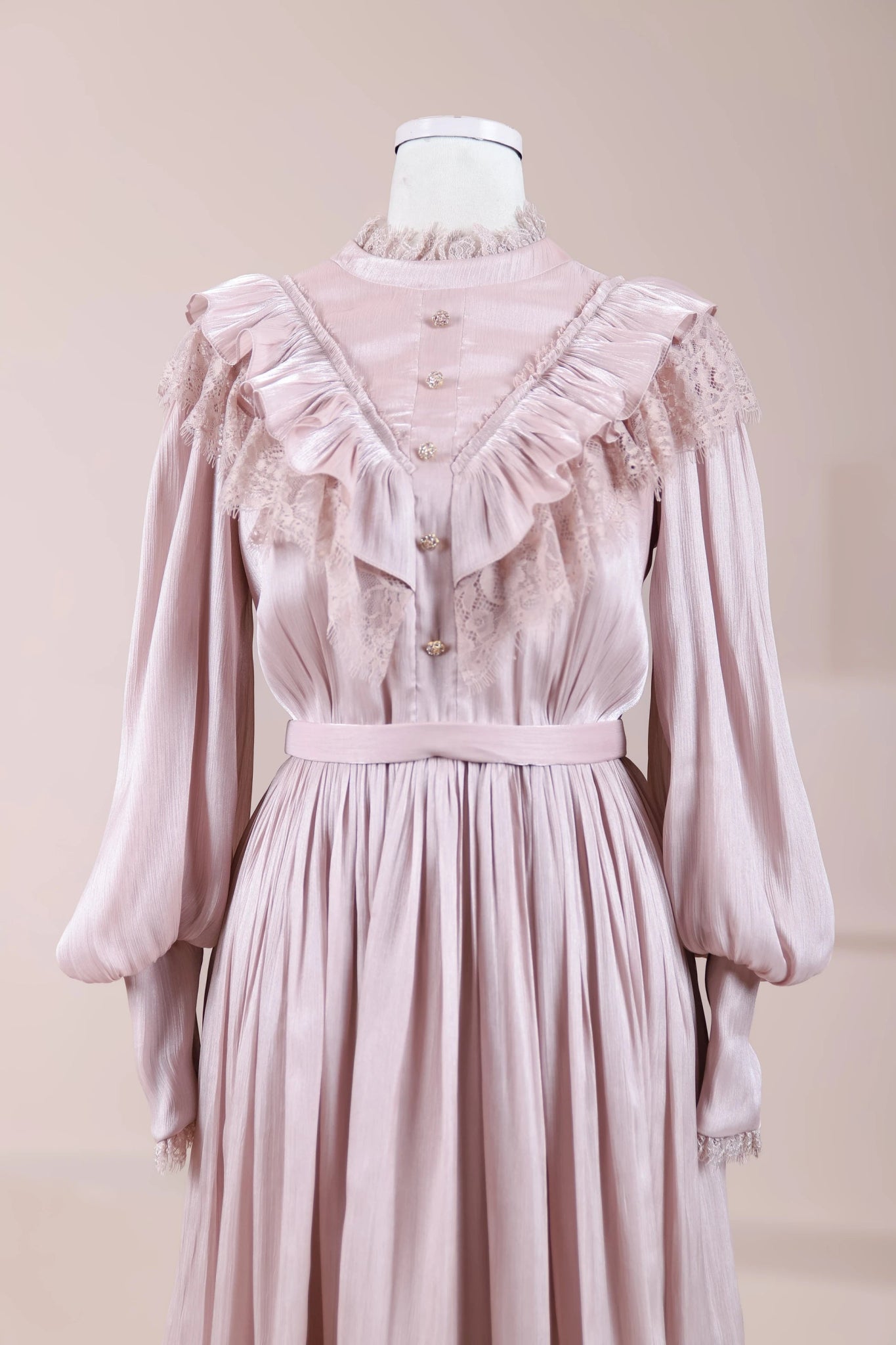 Vintage Tesettür Abiye - FioraofDress - tesettur - abiye - Pudra - 36 - hijab - evening - dress