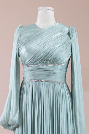 Zafira Tesettür Abiye - FioraofDress - tesettur - abiye - mint yeşili - 38 - hijab - evening - dress