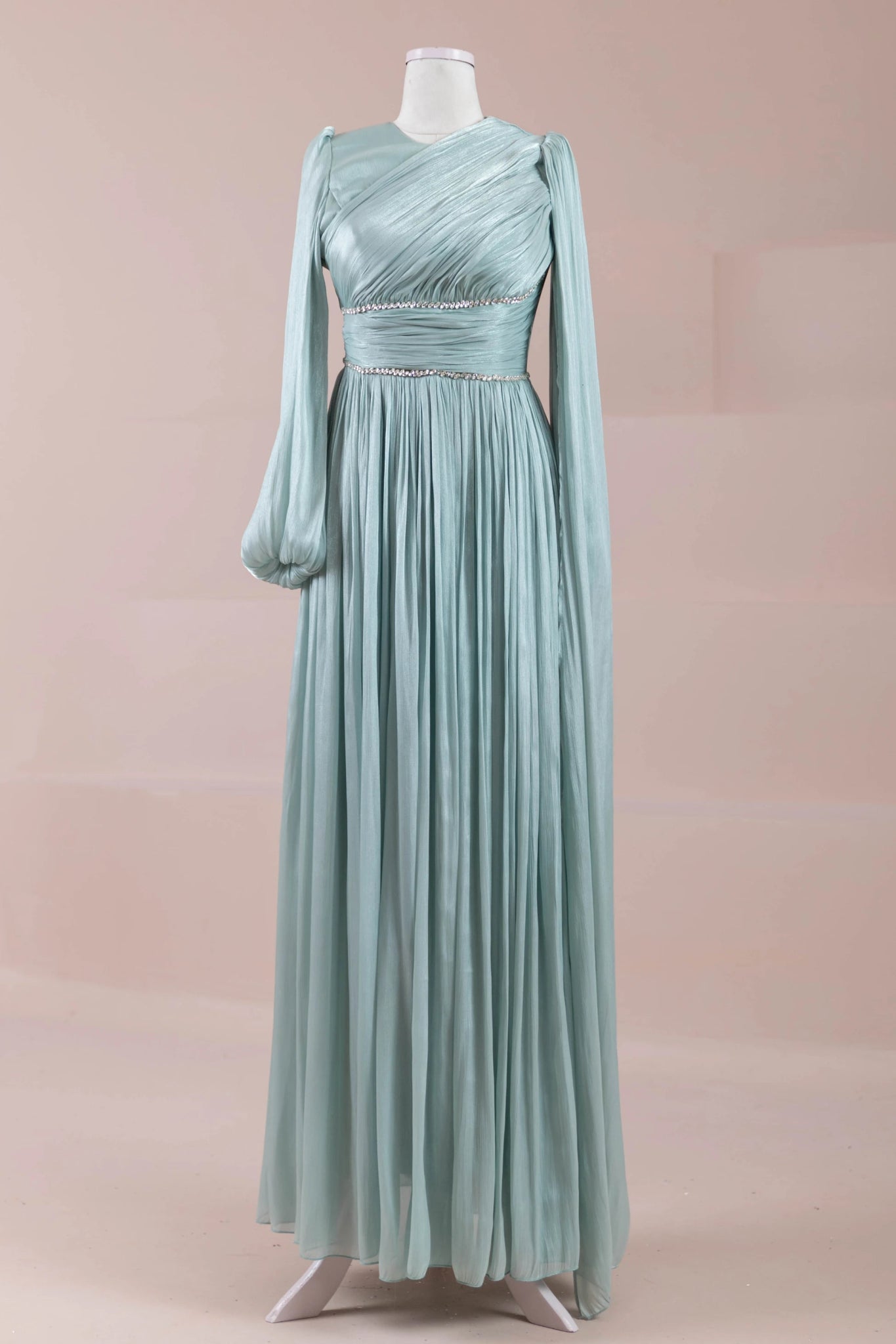 Zafira Tesettür Abiye - FioraofDress - tesettur - abiye - mint yeşili - 38 - hijab - evening - dress