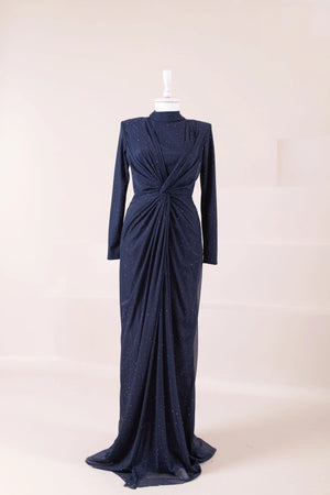 Zarif Tesettür Abiye - FioraofDress - tesettur - abiye - 44 - LACİVERT - hijab - evening - dress