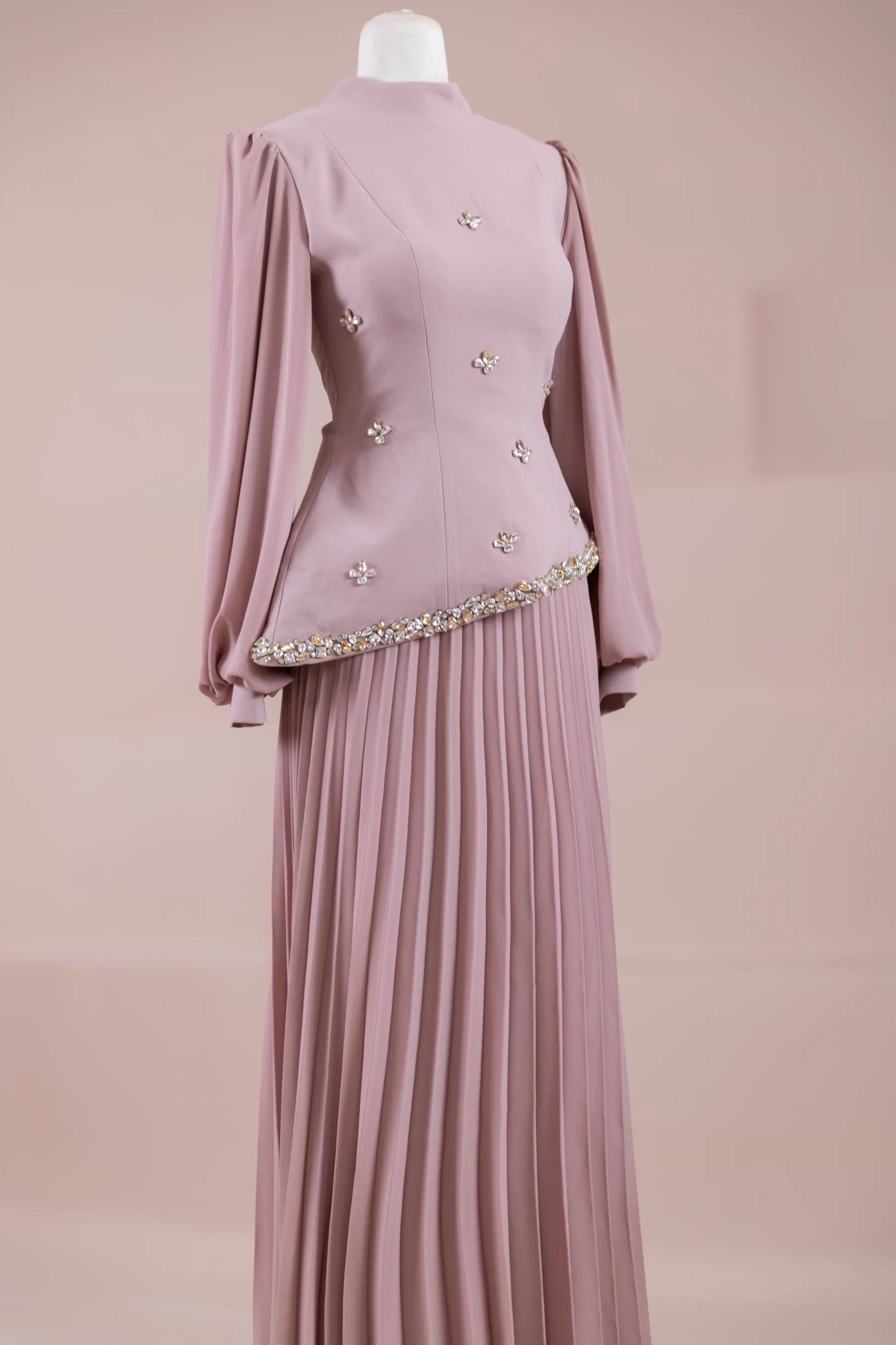 Zela Tesettür Abiye - FioraofDress - tesettur - abiye - Pudra - 38 - hijab - evening - dress